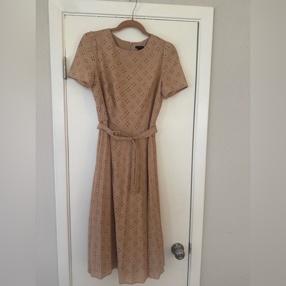 Ann Taylor Tan Midi Dress